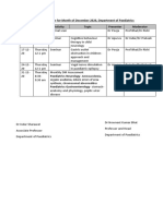 DM Teaching Roster For Month of December 2020, Department of Paediatrics Date Day Activity Topic Presenter Moderator