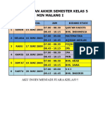 jadwal ujian zulfi