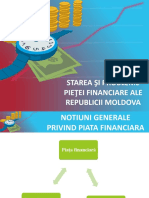 Starea Şi Probleme Pieţei Financiare Ale Republicii Moldova