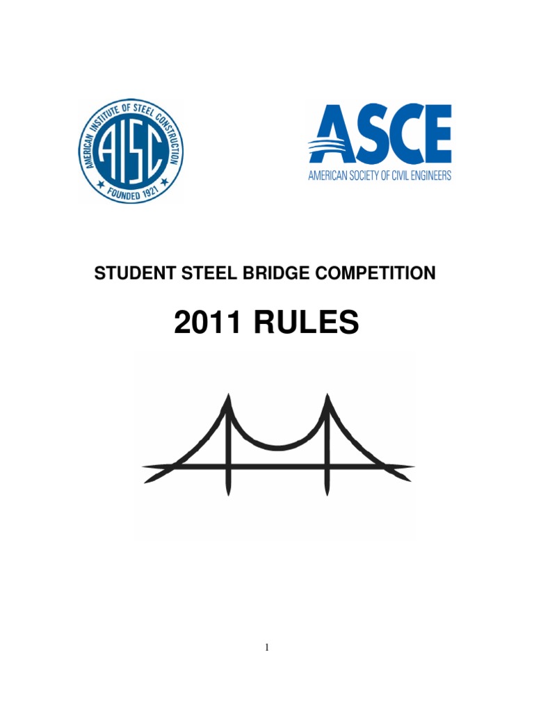 Steel Bridge Rules 2011 PDF Nut (Hardware) Screw