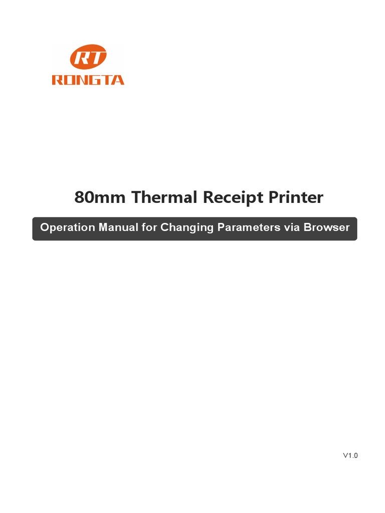 80mm Thermal Printer IP Setup Guide | PDF | Ip Address | Computer Network