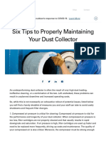 Six Tips To Properly Maintaining Your Dust Collector - Donaldson Industrial Dust, Fume & Mist