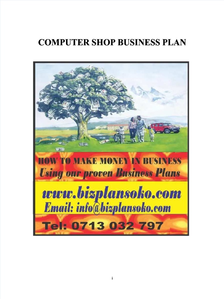 sample business plan for computer shop pdf