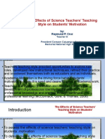 The Effects of Science Teachers' Teaching Style On Students' Motivation