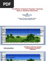 The Effects of Science Teachers' Teaching Style On Students' Motivation