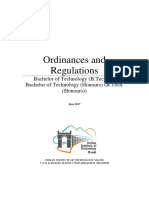 B.Tech Ordinance and Regulations