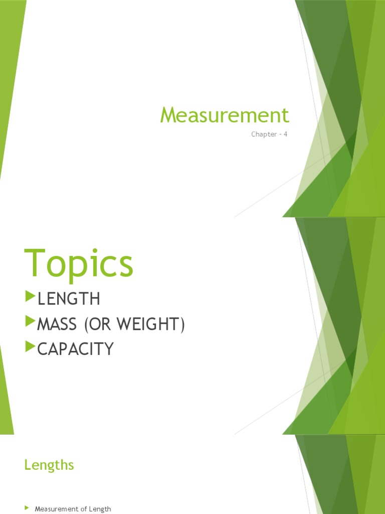 Measurement: Chapter - 4 | PDF