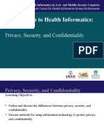 Health Informatics Course - Unit 2.2a - Privacy - Security - and Confidentiality - Final - 03312020