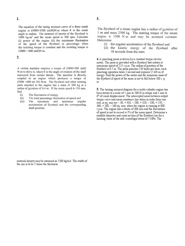 TMD, Flywheel Problems PDF