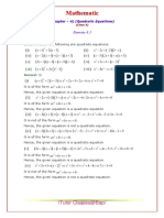 Exercise Solution of Quadratic Equations Watermarked