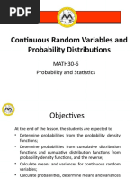 Continuous Random Variables and Probability Distributions