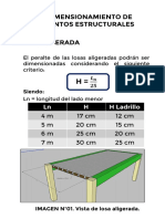 Predimensionamiento de Losas