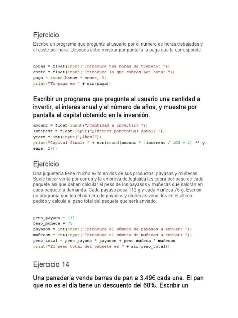 Ejercicio PYTHON | PDF | Pizza | Contraseña