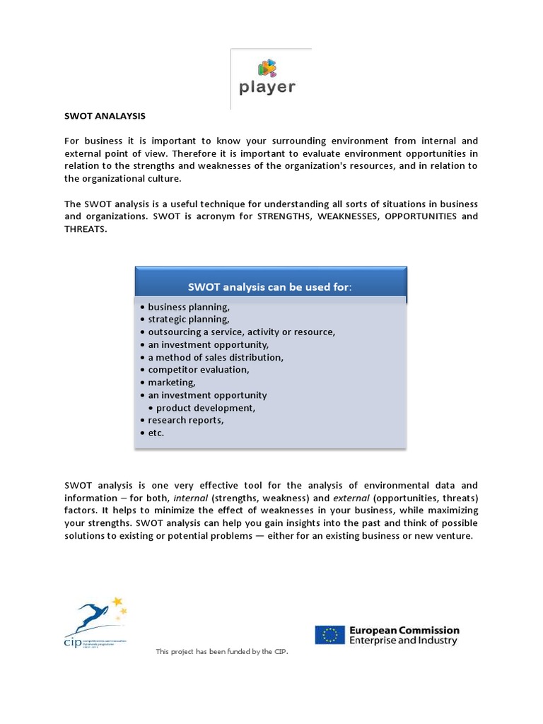 Effective SWOT Analysis Guide | PDF | Swot Analysis | Business