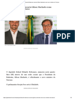 Eduardo Bolsonaro anuncia Gilson Machado como novo ministro do Turismo