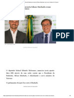 Eduardo Bolsonaro Anuncia Gilson Machado Como Novo Ministro Do Turismo