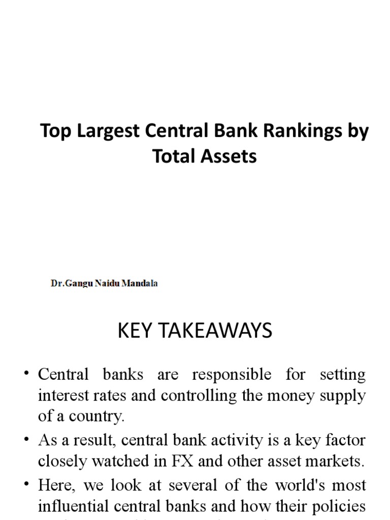 Largest Central Banks by Assets | PDF | Bnp Paribas | International ...