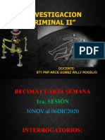 14° Semana 1ra. Sesión Investigacion Criminal II