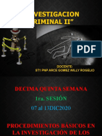 15° Semana 1ra. Sesión Investigacion Criminal II