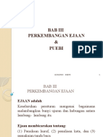 Pertemuan 3 Sejarah Ejaan & PUEBI