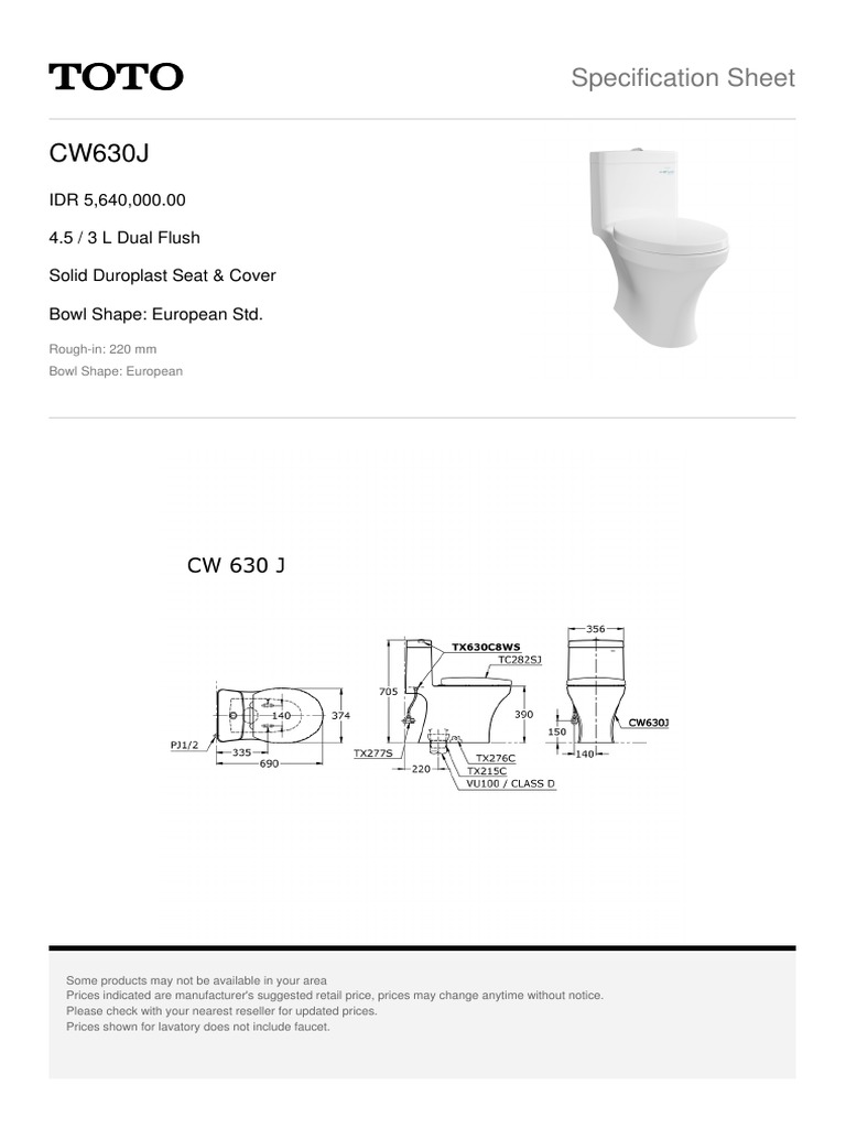 European Standard Dual Flush Toilet | PDF