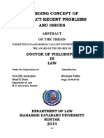 Changing Concept of Contract-Recent Problems and Issues: Doctor of Philosophy IN LAW