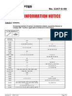 safety information notice - aumento de incidentes por falha na rotina de manutencao