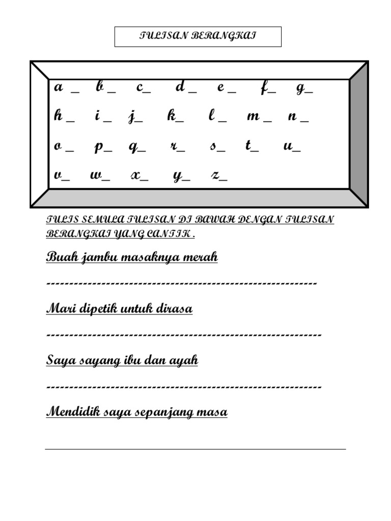 Tulisan Berangkai Pdf