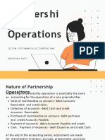 Partnership operations and financial reporting