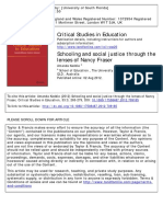 Amanda Keddie (2012) Schooling and Social Justice Through The Lenses of Nancy Fraser, Critical Studies in Education, 53.3, 263-279