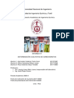 Informe 1 Análisis Cualitativo de Carbohidratos -Grupo 13