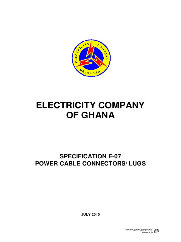 E07 Power Cable Connectors Lugs v3 | PDF | International ...