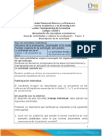 Guía de actividades y rubrica de evaluación - Tarea 5 - Apropiación de conceptos económicos.