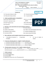 Quantidade química, massa molar e número de entidades