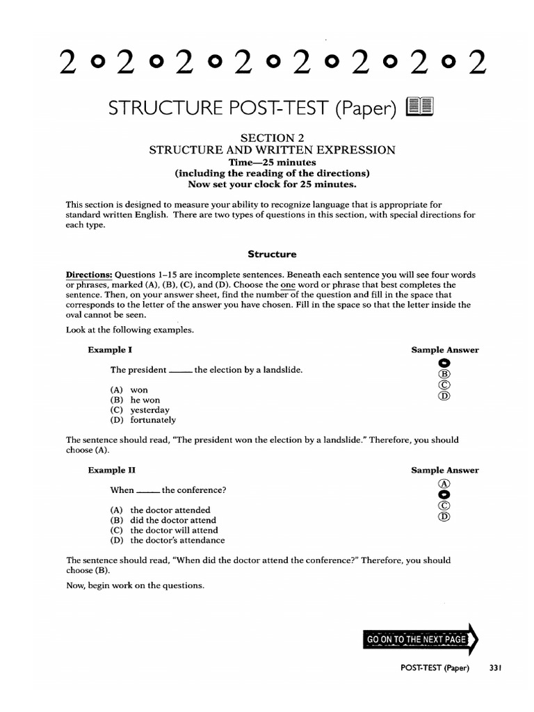 Pree Test Structure and Written Expression Ludvia | PDF