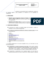 SST-P-005 Identificación de Requisitos Legales y Otros