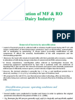 MF & RO Application in Dairy Industry
