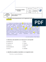 Categorías Gramaticales Variables e Invariables (PRÁCTICA 2)