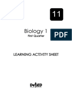 Biology 1: Learning Activity Sheet