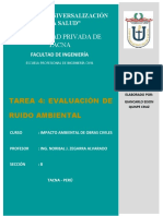 Tarea 4 - Evaluación de Ruido Ambiental