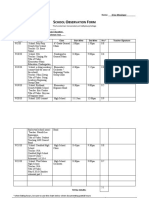 Observation Tracking Form