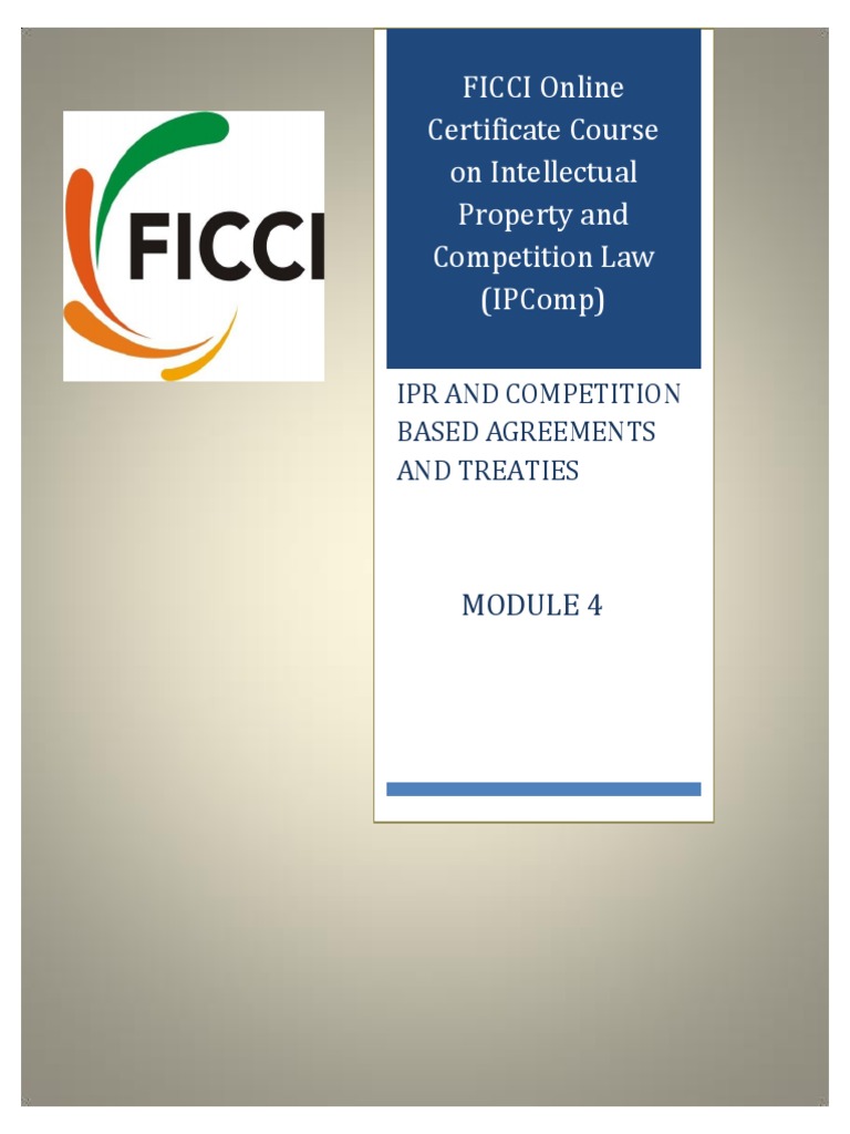 Module 4 Course Matterial Ipcomp Ipr and Competition Based Agreements ...