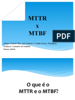 MTTR e MTBF