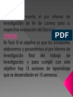 Foro de Socializacion Tesis III PDF