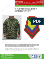 Boletin 12 Insignias, Puentes de Combate y Brazaletes Tacticos PDF