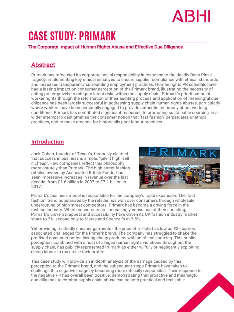 Primark's Ethical Transformation Post-Rana Plaza | PDF | Sustainability ...