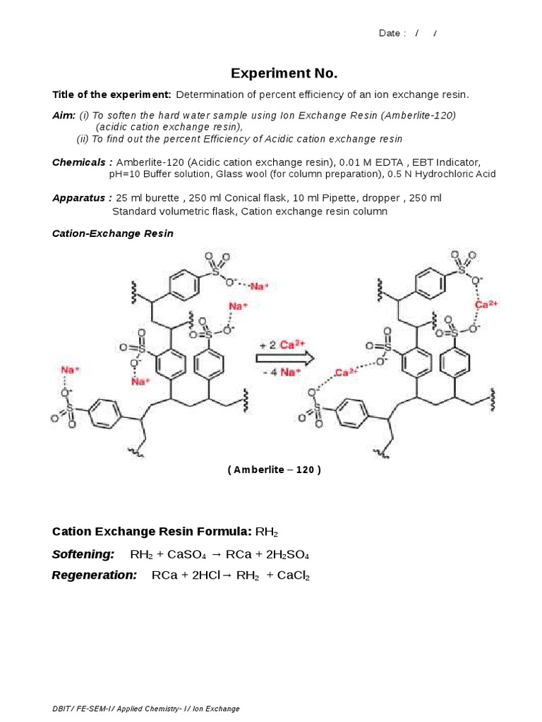 2.water Hardness Ion Exchange Method PDF Ion Exchange