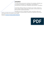 Importance of Communication PDF