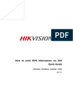 How To Print NVR Information Via SSH