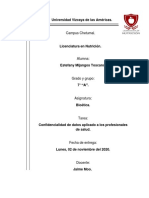 Bioetica-Confidencialidad de Datos Aplicado A Los Profesionales de Salud